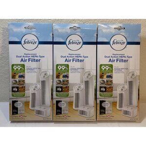 Lot of 3 Febreze Dual Action HEPA-Type Air Filter Replacement FRF101B